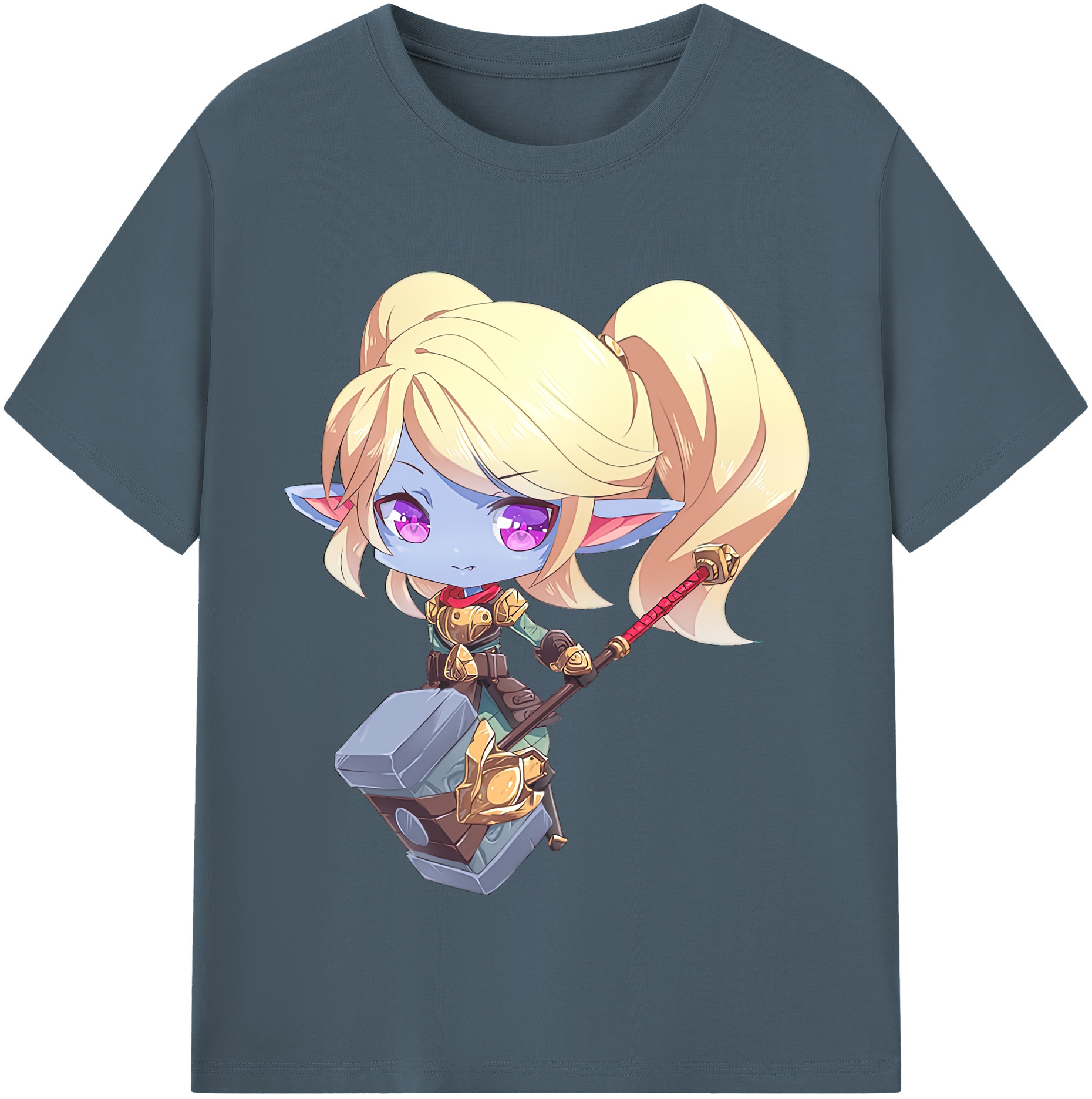 リーグ・オブ・レジェンド League of Legends LOL 綿100％半袖Tシャツ（フロントプリント）